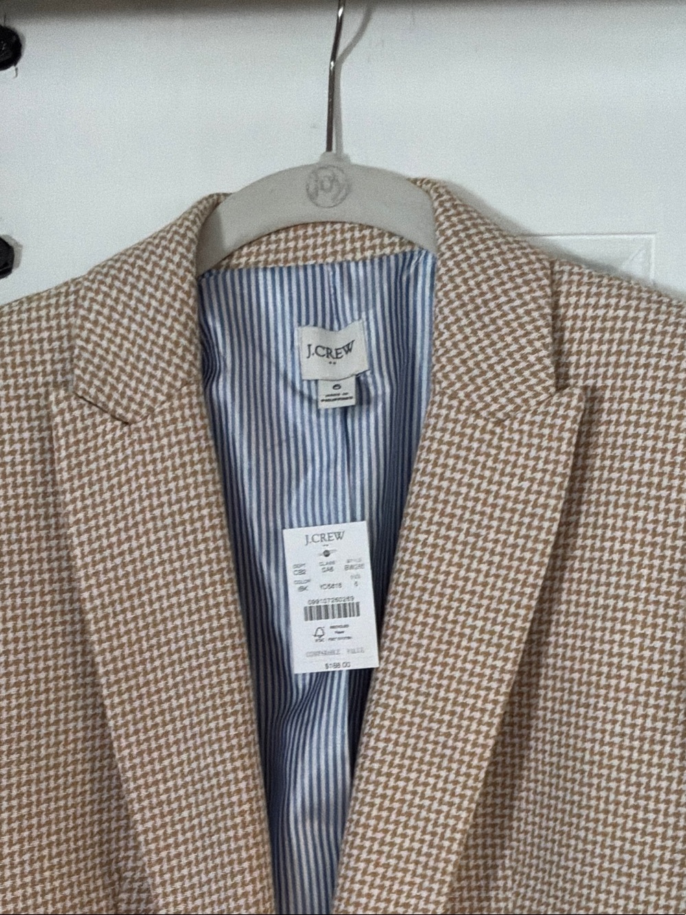 J. Crew Men's Tan Houndstooth Sport Coat